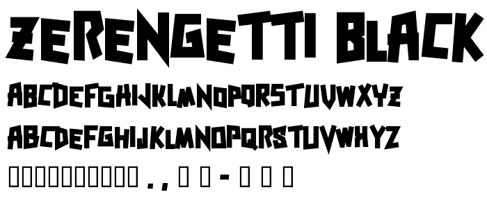 Zerengetti Black font